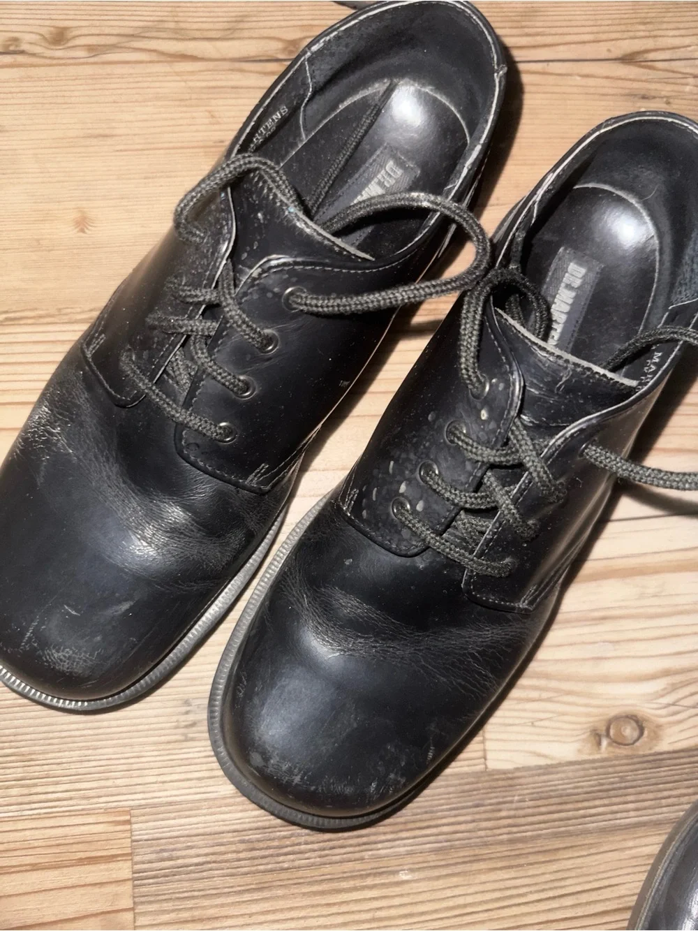 Dr. Martens Black Leather Lace-Up Chunky Derby Shoes